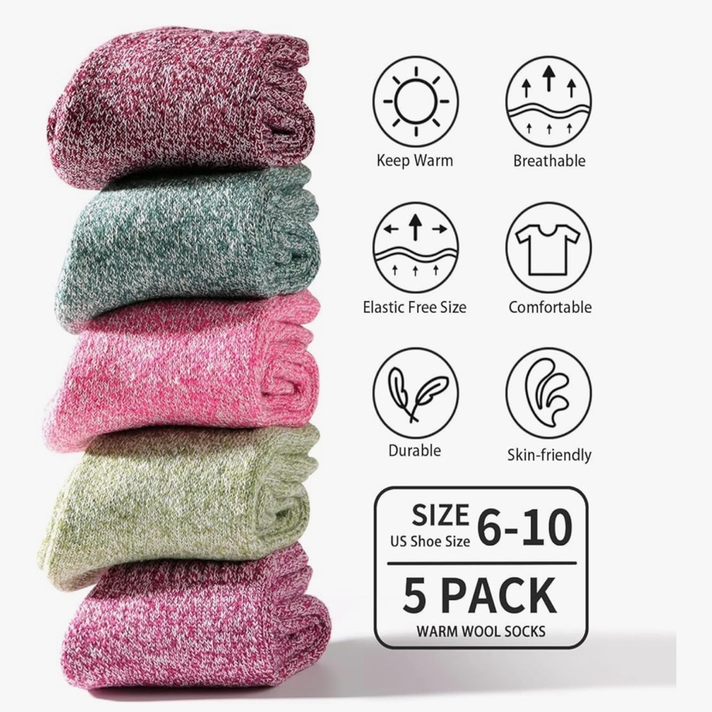 Colorful Knit Socks Set - Picture 3 of 5